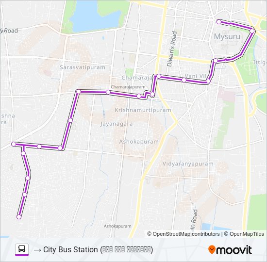 62 bus Line Map