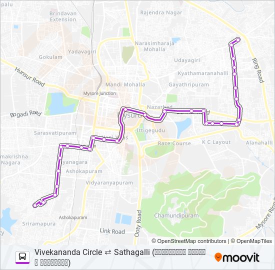 80 bus Line Map