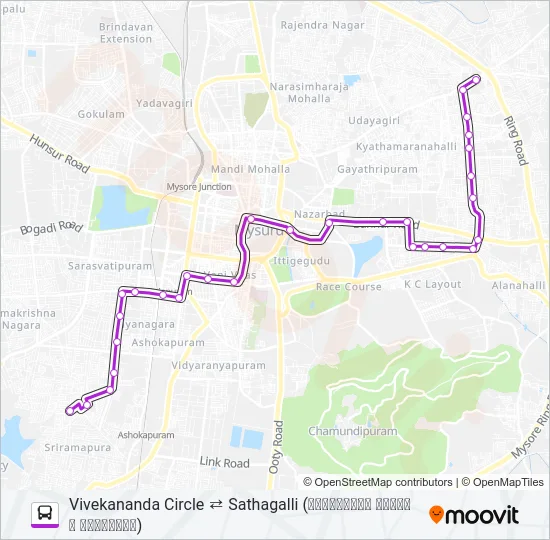 80 Bus Line Map