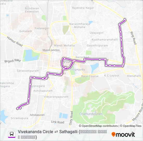 80 Bus Line Map