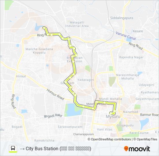 117 bus Line Map