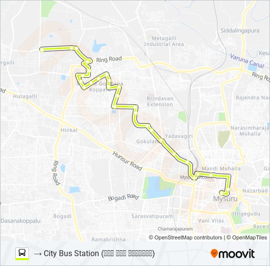 119 bus Line Map