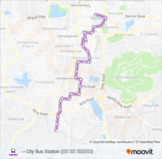 11A bus Line Map