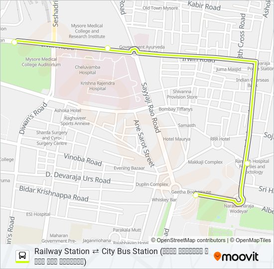 11S bus Line Map