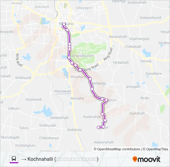 12K Bus Line Map