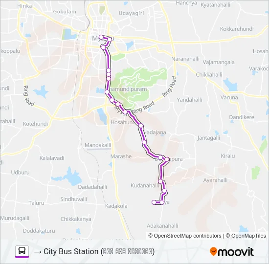 12K Bus Line Map