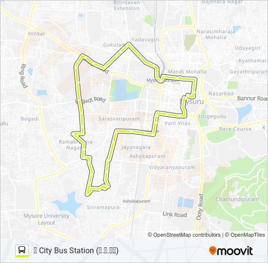 135 bus Line Map