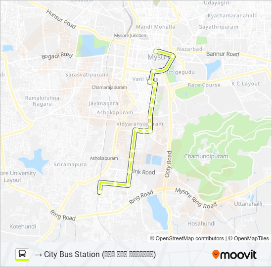 13A bus Line Map