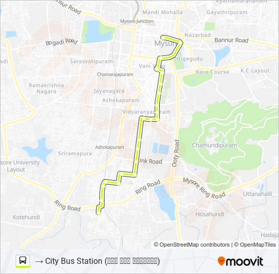 13D bus Line Map