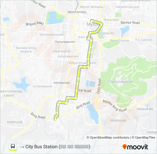 13D Bus Line Map