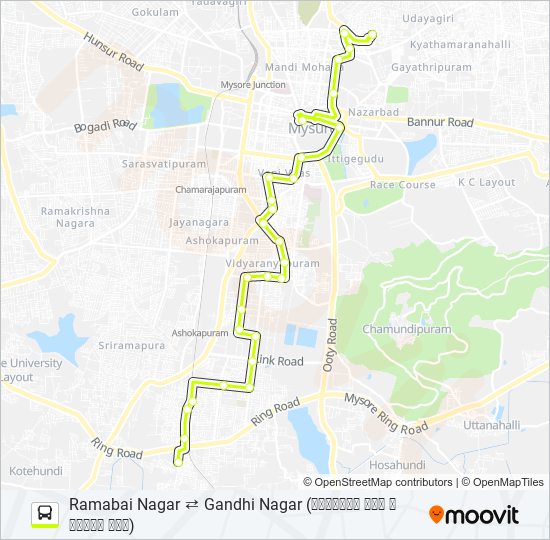 155 bus Line Map