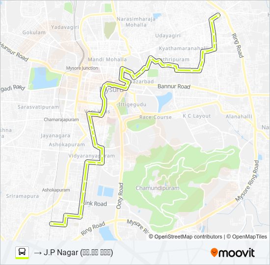 160 bus Line Map