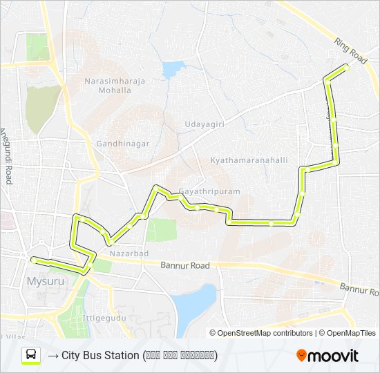 161 bus Line Map