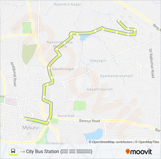 186 bus Line Map