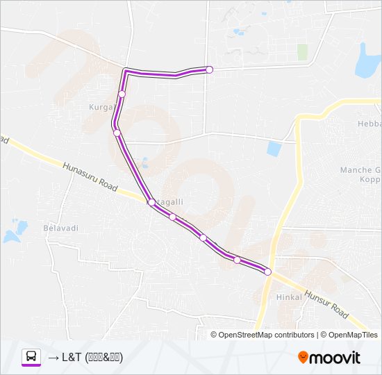 1HL Bus Line Map