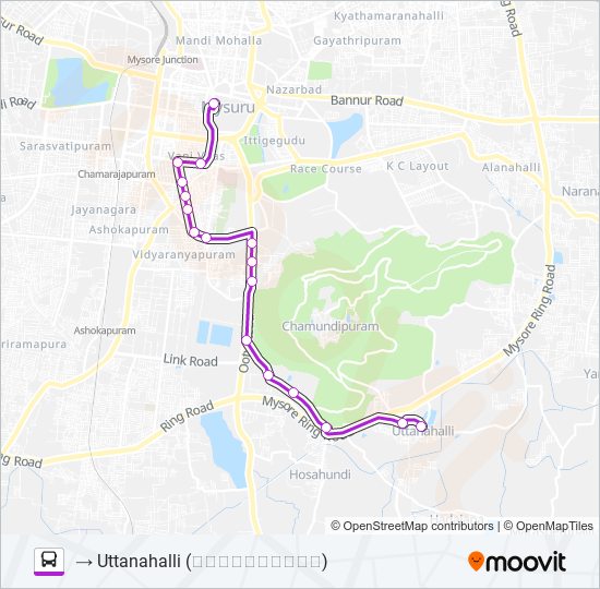 203 bus Line Map