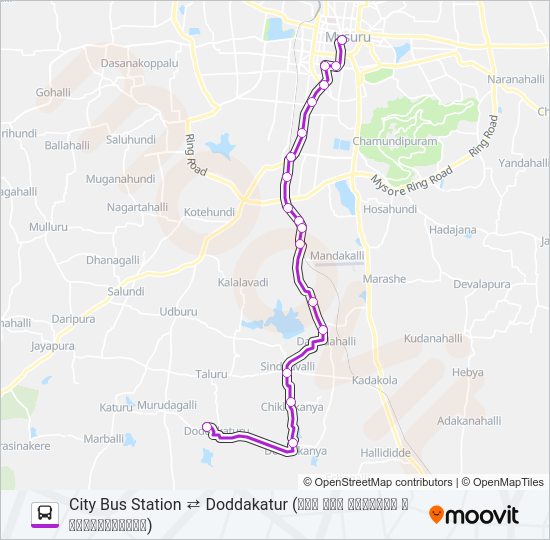 222 Bus Line Map