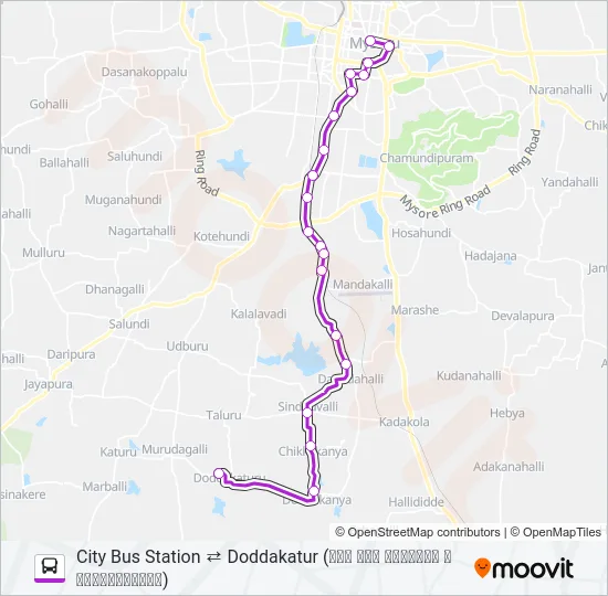 222 Bus Line Map