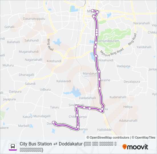 223 bus Line Map