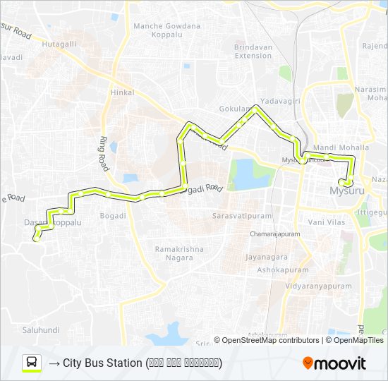 253 bus Line Map