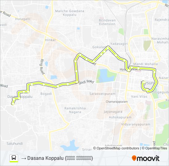 253 bus Line Map