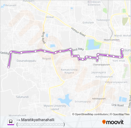 254 Bus Line Map