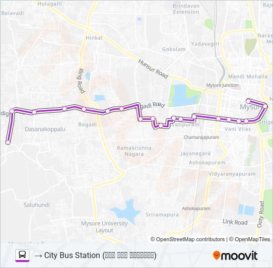 254 Bus Line Map