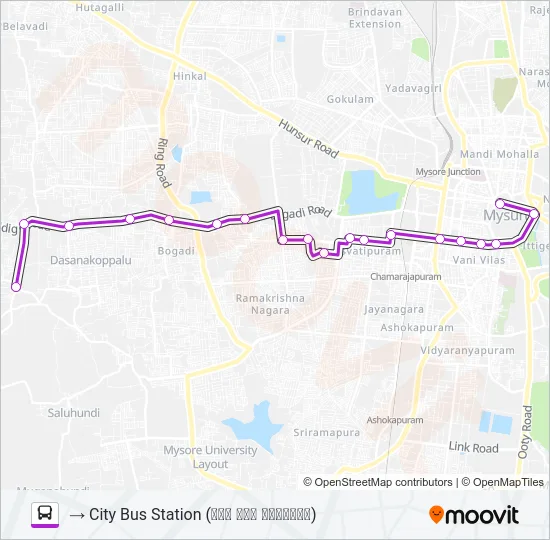 254 Bus Line Map