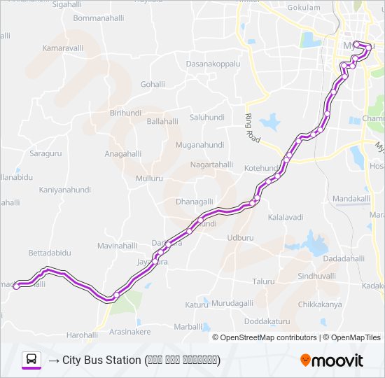 255 bus Line Map