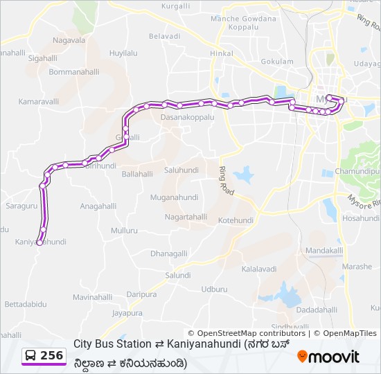 256 bus Line Map