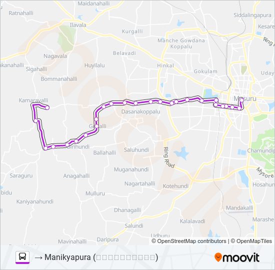 257 Bus Line Map