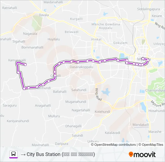 257 Bus Line Map