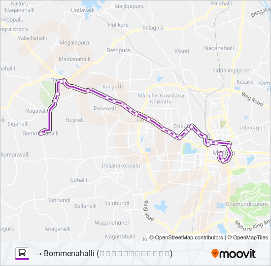 268 bus Line Map