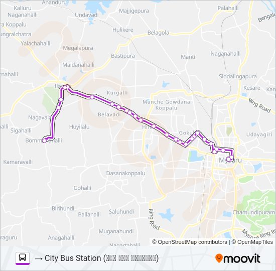 268 bus Line Map