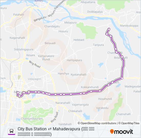 308 bus Line Map