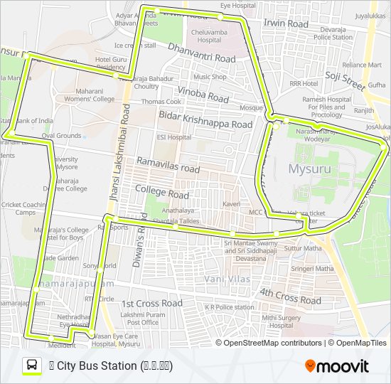 500 bus Line Map