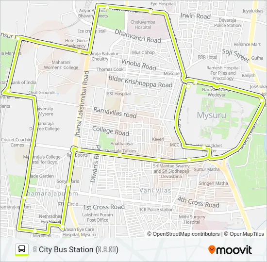 500 Bus Line Map