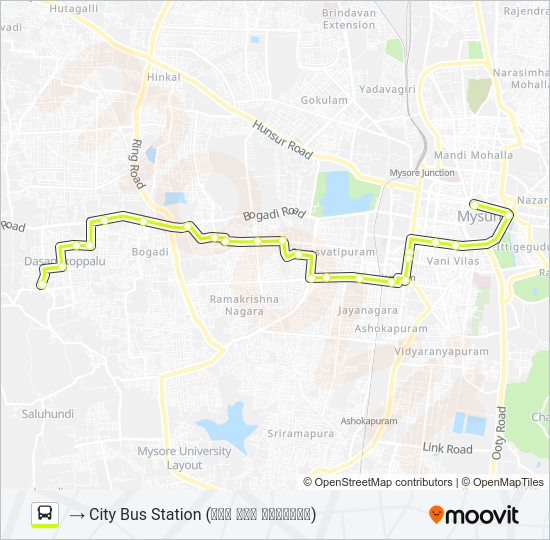 51E Bus Line Map