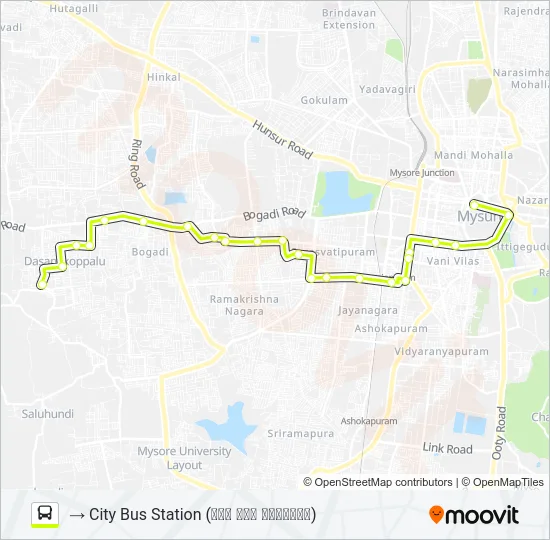 51E Bus Line Map