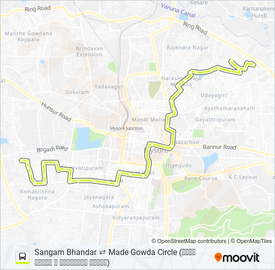 51H Bus Line Map