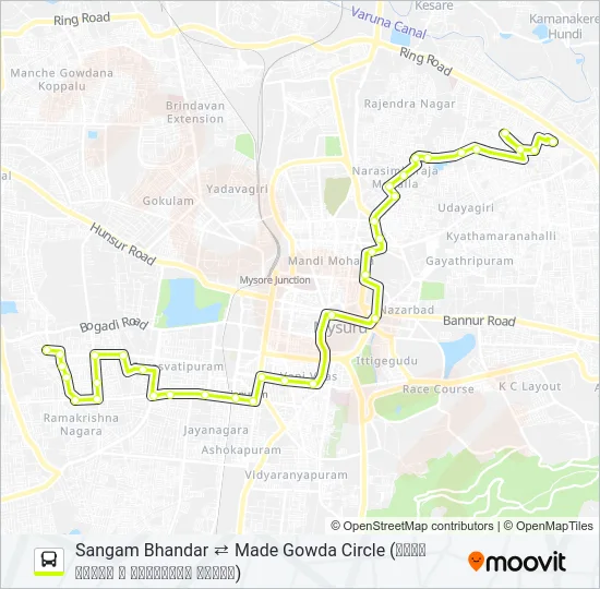 51H Bus Line Map