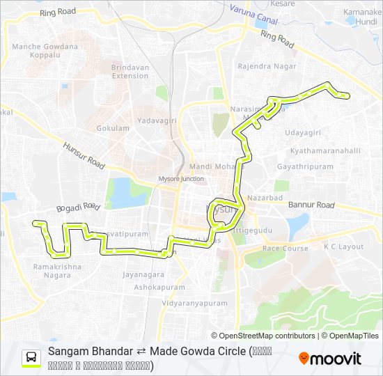 51H Bus Line Map