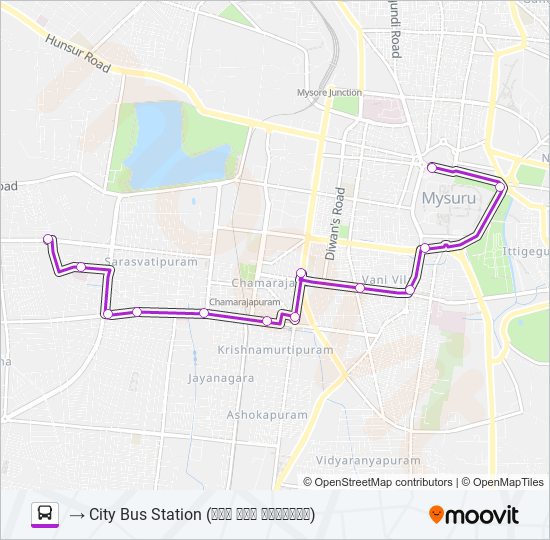 51M bus Line Map