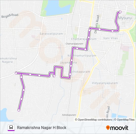 62A Bus Line Map