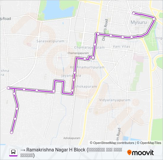 62A Bus Line Map