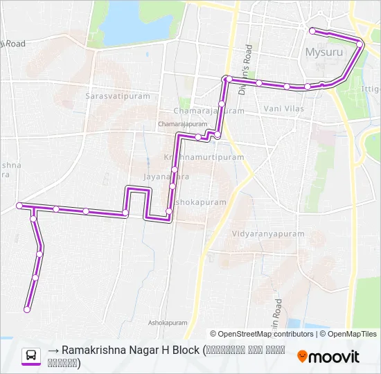 62A Bus Line Map
