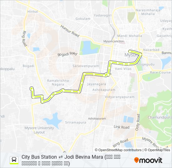 62E bus Line Map