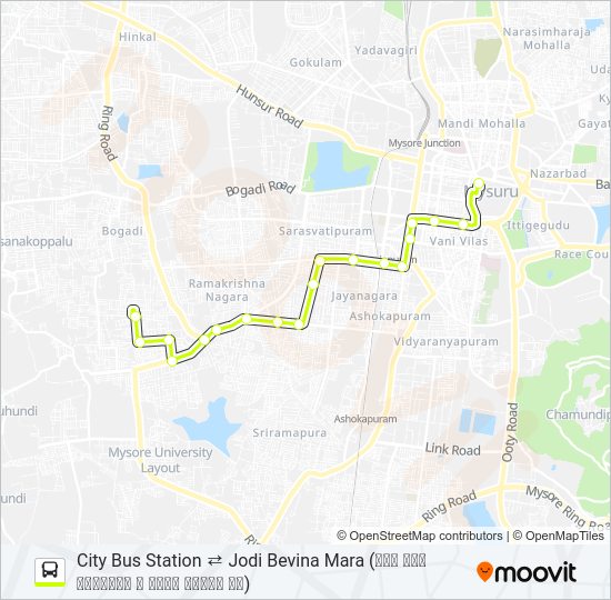 62E Bus Line Map