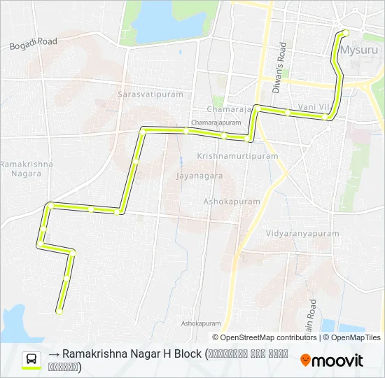 62K Bus Line Map