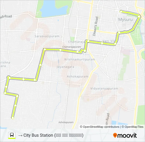 62K Bus Line Map